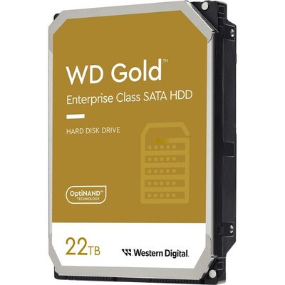 WD Gold WD221KRYZ 22 TB Hard Drive - 3.5  Internal - SATA (SATA/600) - Conventio