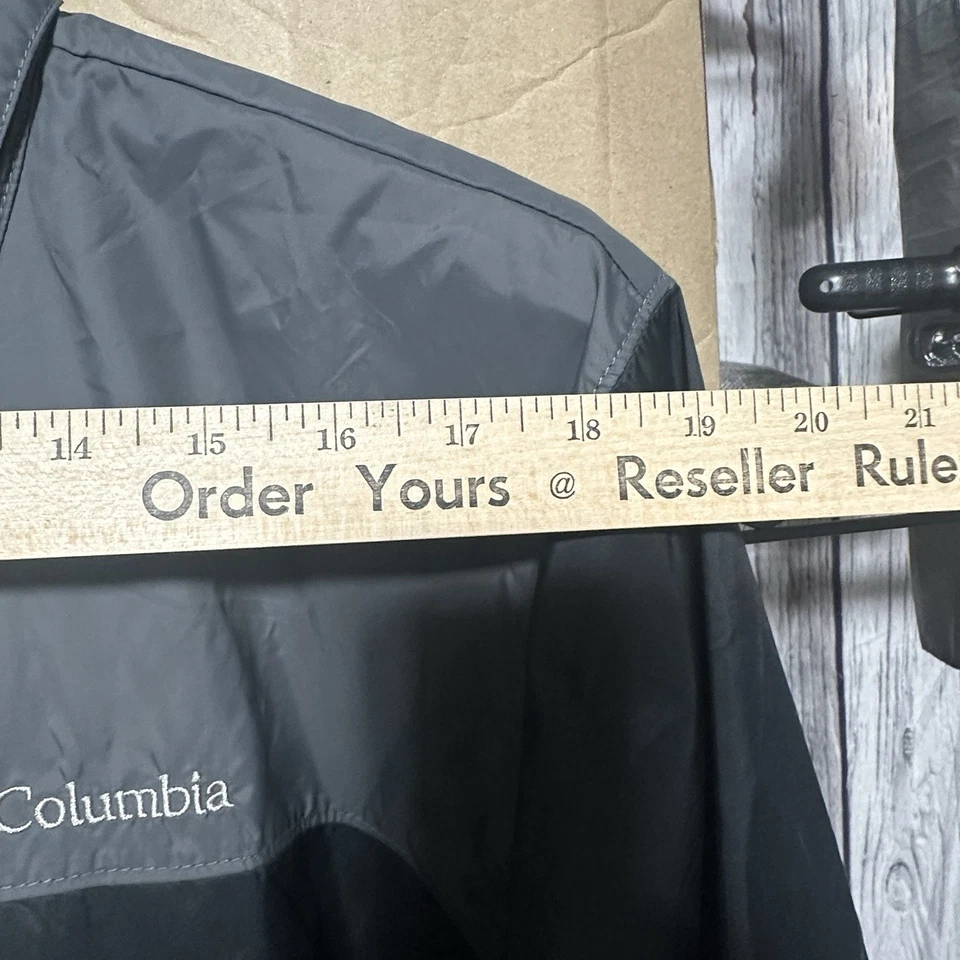 Columbia Glennaker Lake Rain Jacket Men’s XL Black Gray Packable Hooded NWT $75 - Image 4 of 4