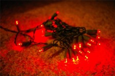30 Red LED Lights Green Wire Party Christmas