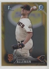 2016 Bowman Draft Chrome Picks Gold Refractor 18/50 Justin Alleman #BDC-71 s3g