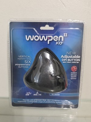 NEW! Wow Pen Joy II Wired Ergonomic Computer Mouse - Black 
