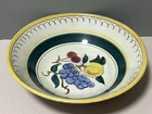 VTG Stangl 9” Salad Bowl FRUIT Pattern Yellow Rim