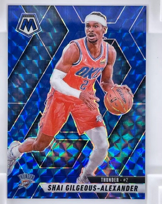 Shai Gilgeous-Alexander 2024-25 Panini Mosaic Blue Mosaic Prizm 175/199 #38