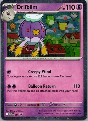Drifblim 006 Holo Promo ME: Mega Evolution Promo Pokemon Near Mint