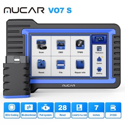 MUCAR VO7S Full System Car Diagnostic Tool CANFD OBD2 Scanner Auto Bidirectional