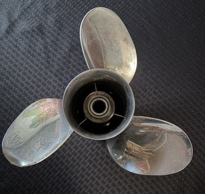 Stainless Steel Boat Propeller 3 Blade New / Damaged / Please See Description