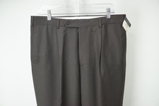 Burberry London Dark Brown S100s Wool Dress Pants Sz 50 NEW
