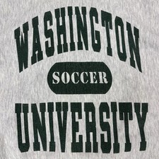 VTG Washington University Soccer Sweatshirt Owls Sz M/L Thick Jansport USA Made