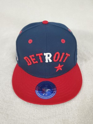 #ad NLB DETROIT STARS FLIP EBBETS FIELD BLUE RED FITTED HAT MENS SZ 7 1 4 NEW $31.99