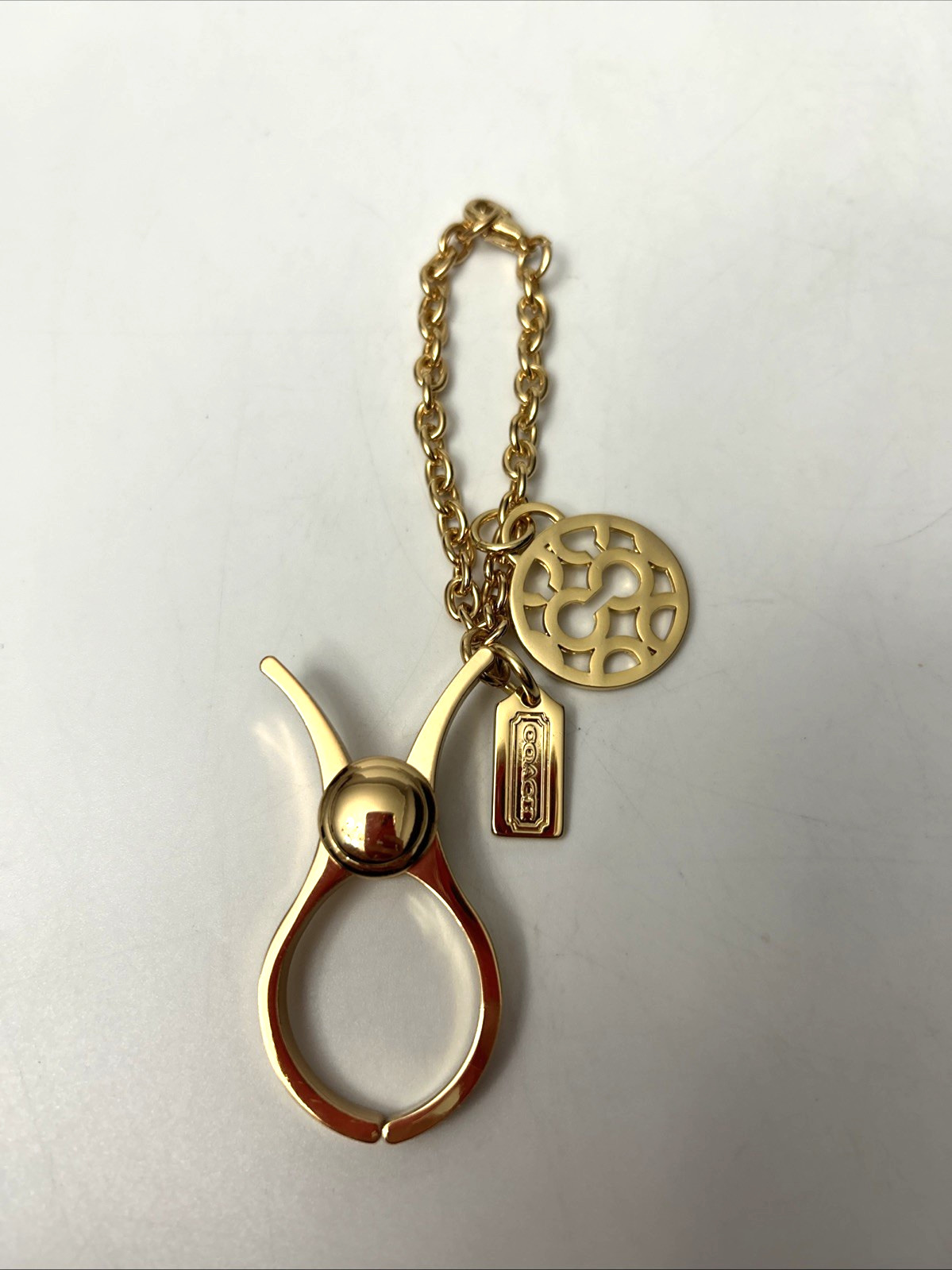 Coach Gold Tone Glove Holder Bag Charm