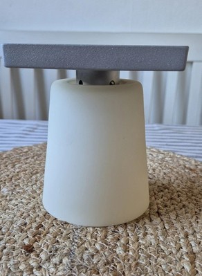 Kleine Oligo Deckenleuchte, Lampe, silber, schwere Ausführung, Stahl, Alu