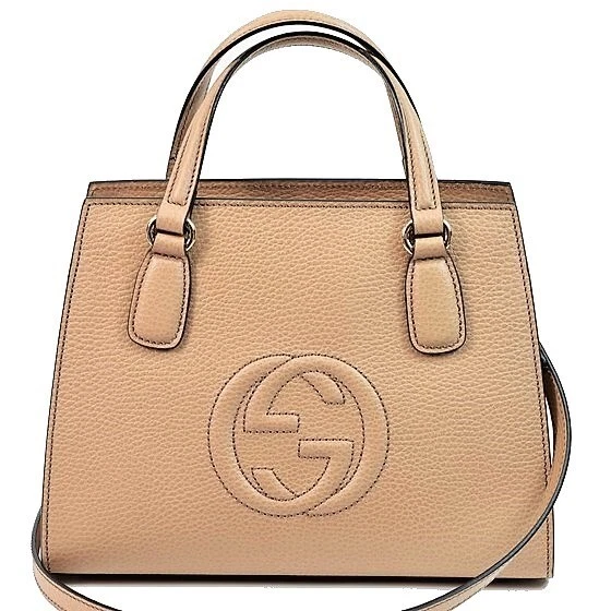 Gucci Soho sac à bandoulière imbriqué G 2 voies noir qualité SA collier fissuré