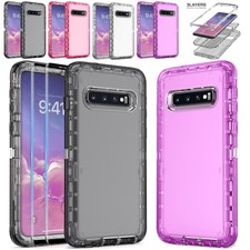 For Samsung Galaxy S10e S10 Plus Case Heavy Duty Transparent Hard Phone Cover