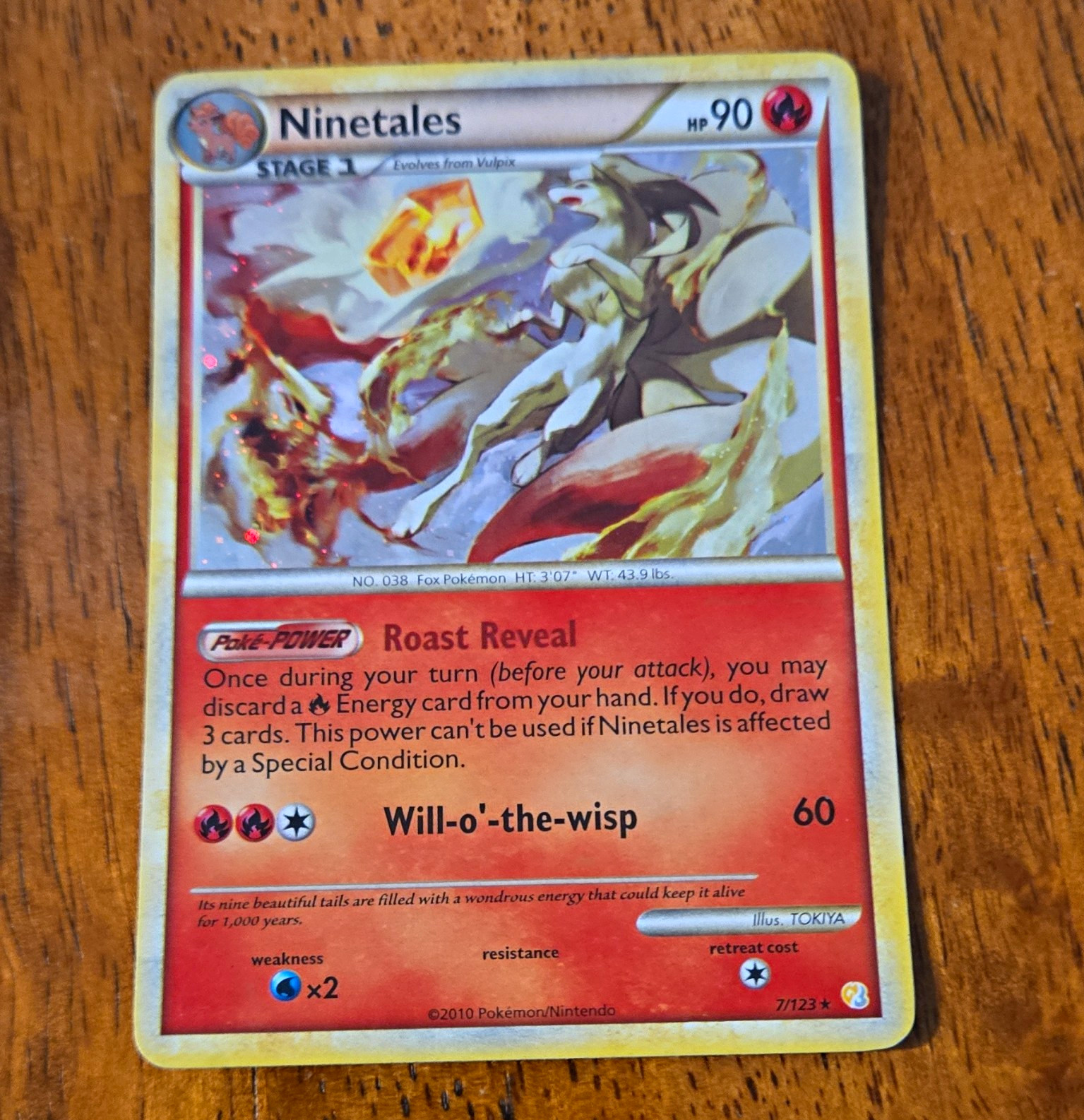 Pokemon Ninetales 7/123 HeartGold SoulSilver Holo HP