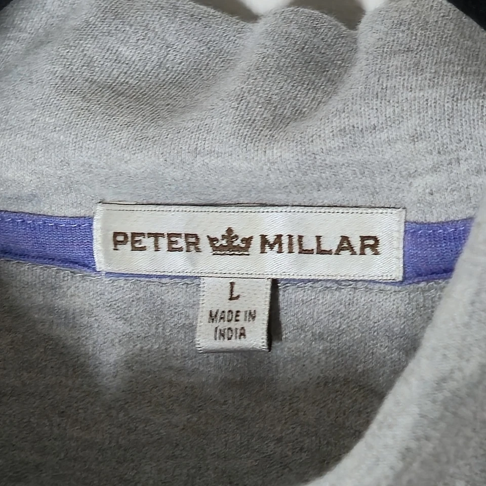 Suéter Kentucky Wildcats Para Hombres L Gris Reino Unido Peter Millar Pullover 1/4 Cremallera Golf Foto 3 de 4