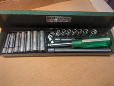 Nice Vintage Sk Tools Usa 14 Drive Socket Set Sae Deep Shallow 19pcs S-k Nice Vintage Sk Tools Usa 14 Drive Socket Set Sae Deep Shallow 19pcs S-k
