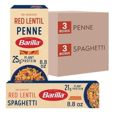 Red Lentil Pasta Spaghetti Penne Variety Pack 8.8 oz 6 Count Gluten Free