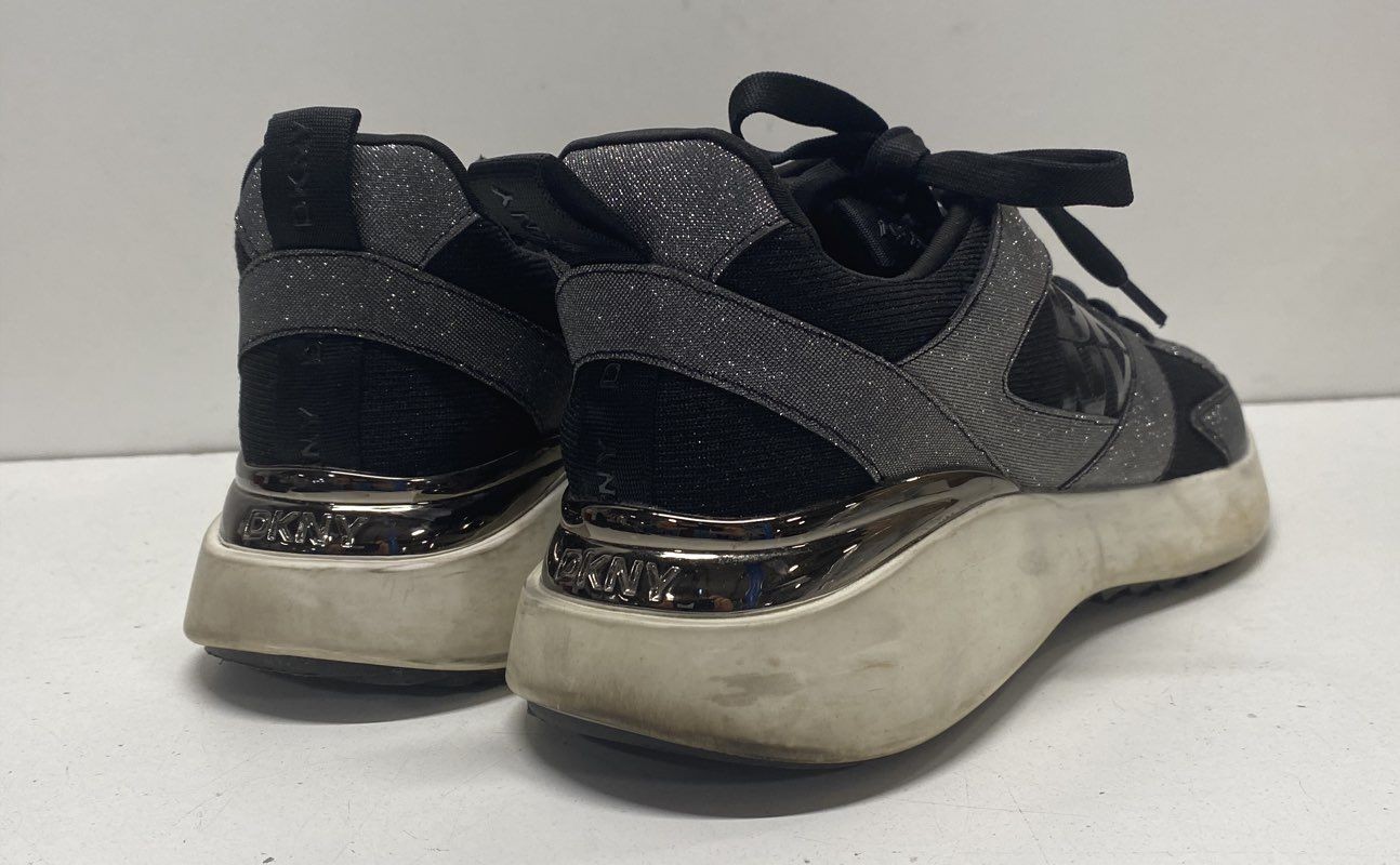DKNY Black / Gray Solid Sneaker Athletic Sneaker … - image 4