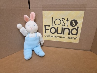 Vintage Eden Toys Sweater Knit Bunny Plush Blue