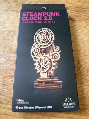 UGears Steampunk Clock 2.0 Mechanical Wooden 3D Model [UGMUTG0151]
