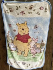 Vintage Disney Winnie The Pooh Piglet Pastel Plush Baby Blanket Lovey NO TAG