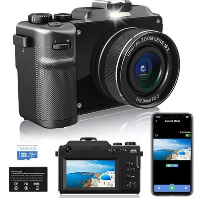4K Digital Camera for Photography Autofocus, Upgraded 48MP Vlogging Camera 16x