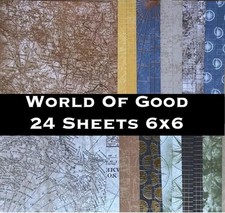Stampin Up WORLD OF GOOD DSP Designer Series Paper 24 Sheets 6x6, 1/2 pack, Dad