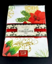 American Linen Home Collection Belle Holiday Oblong Tablecloth 52" x 70"