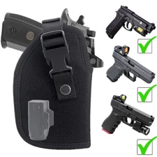 Tactical MOLLE OWB Pistol Holster Right Hand for Laser or Light & Red Dot Sight.