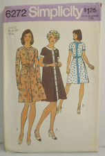 Simplicity Pattern 6272 Misses Short Tent Dress Size 12 Bust 34" Uncut Vintage