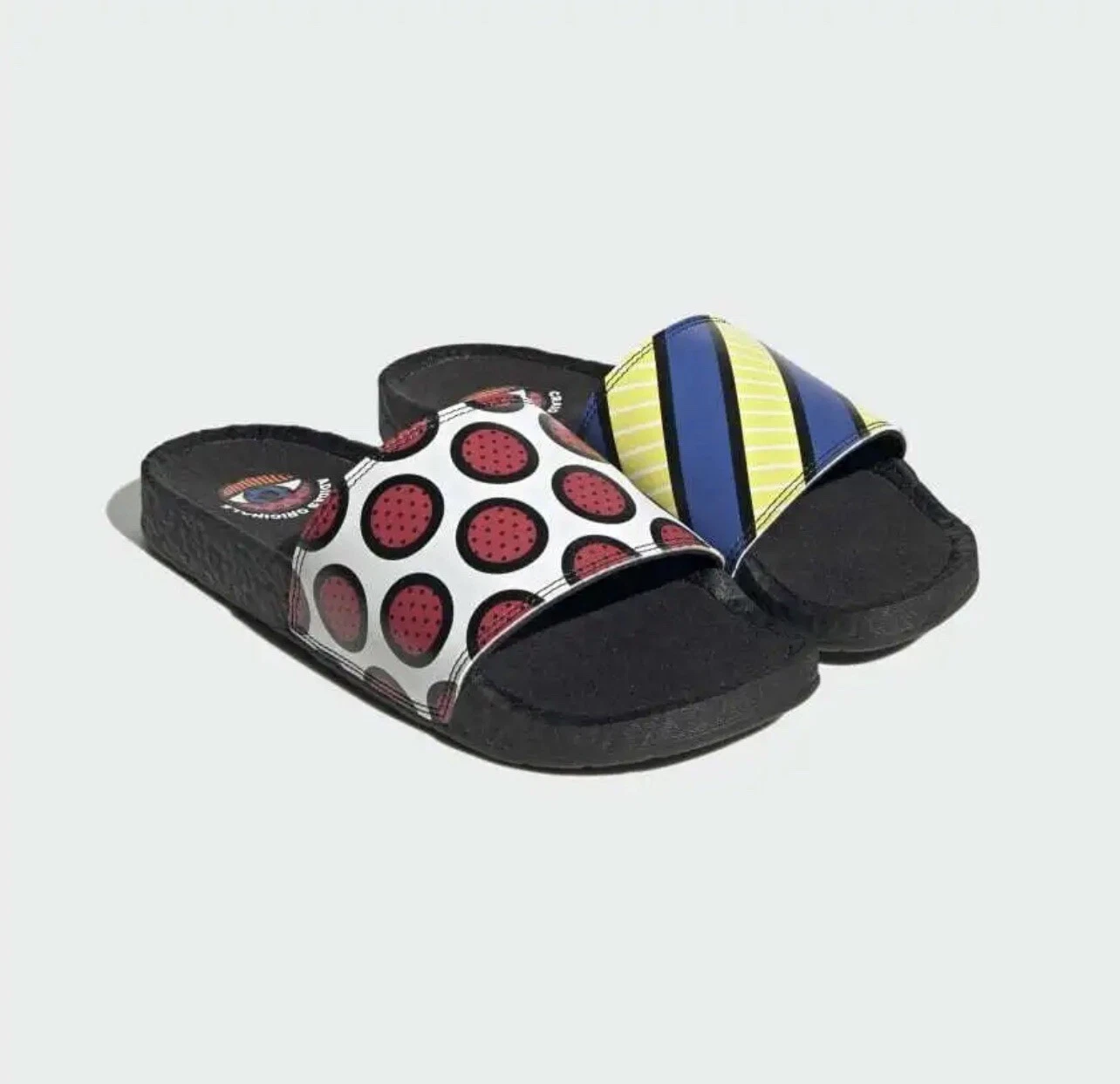 Nuovissima Adidas Adilette Boost Craig & Karl Slides (GY5351) da uomo nera taglia 10