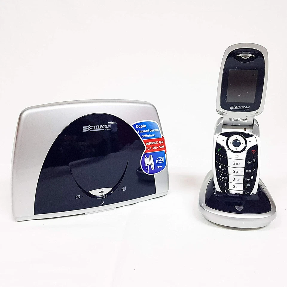 Telefono Cordless Telecom Aladino Flip, Rubrica, Fotocamera, Vivavoce, Blu - Immagine 2 di 3