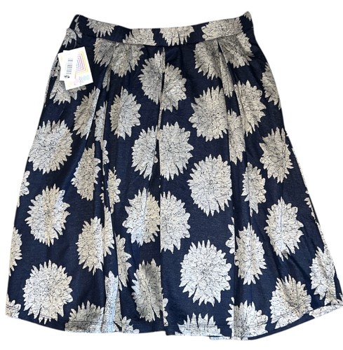 LuLaRoe Madison Skirt Women’s Large L NWT Floral Pleated Pockets Black & Tan - Picture 3 of 6