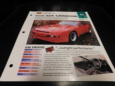 1980 Porsche 924 Spec Sheet Brochure Photo Poster