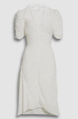 white ruched dress short sleeve boohoo Women's Plus Rib Cap Sleeve Ruched Mini Dress in Off White | Size: 22