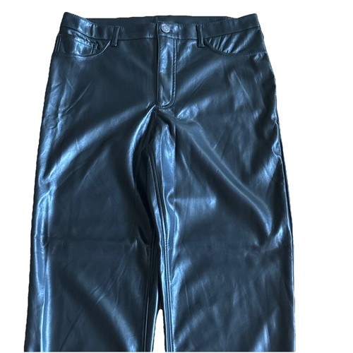 Joie Faux Leather Black Pants Size 10NWT, $148 MSRP - Picture 2 of 11