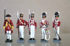 BRITAINS 43014 47000 REDCOATS 5 x COLDSTREAM GUARD DRUMMER 15th REGT FOOT od
