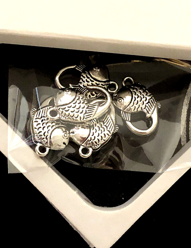 ANTIQUE SILVER FISH LOBSTER CLASPS-20X13 MM HOOKS FOR CRAFT AND JEWELLERY MAKING - Picture 4 of 4