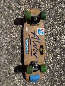 Vintage Tony Alva Skateboard Team Deck Original 70s. Krypto Wheels.