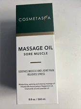 Cosmetasa Massage Oil 8.8 oz New Soothes Muscle And Joint Pain Relieves Stress