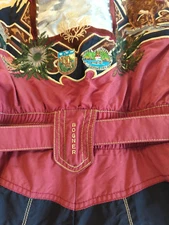 Vintage BOGNER Ski Suit Women 8 Bavaria Embroidered Made USA Belt Buckle Germany