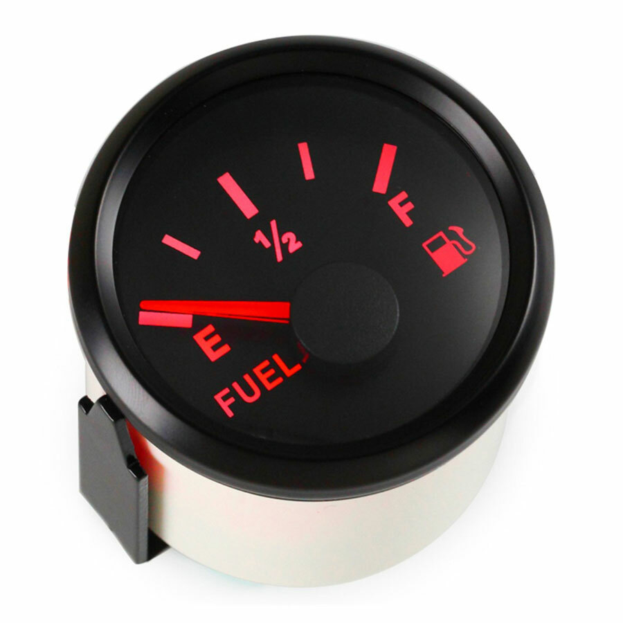 52MM Fuel Level Gauge 090 ohms for Car Truck Motorcycle Marine Black