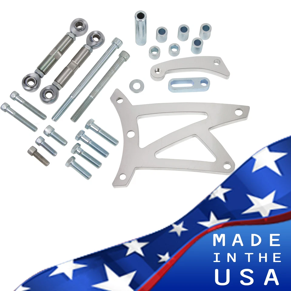 Pontiac Power Steering & Alternator Bracket 350 400 428 455 ALT PS Billet — 第 2/3 张图片