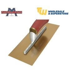 Image of Marshalltown DuraFLEX 16" x 5 in Pre-worn Broken-in Gold Steel Plastering Trowel