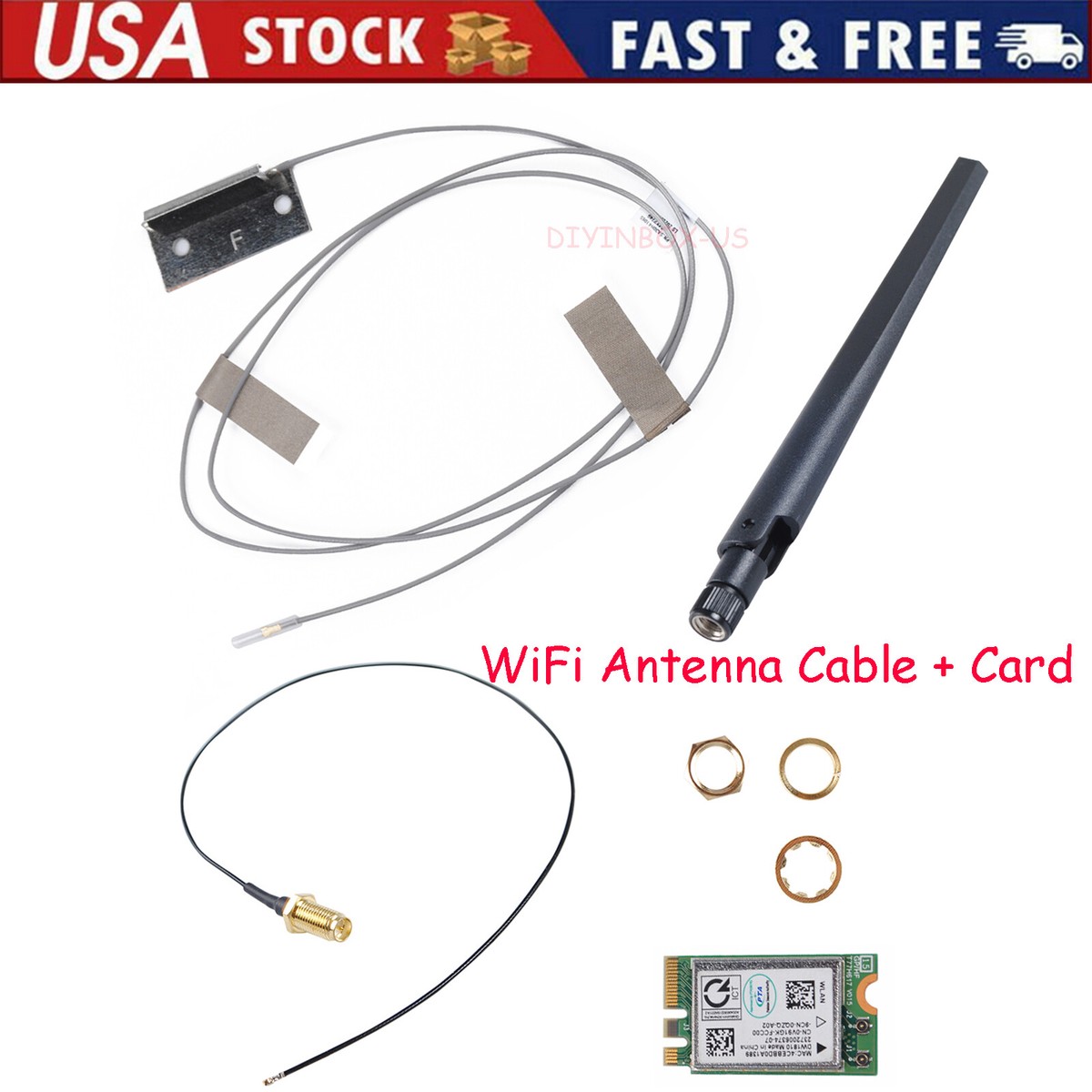 WiFi Antenna & Cable Kit For Dell Optiplex Micro 7050, 3060M