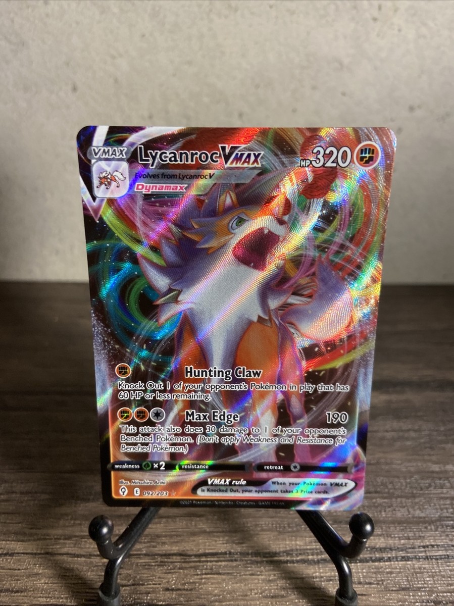 lycanroc vmax pokemon card value Lycanroc VMax - 092/203 - Ultra Rare - Evolving Skies