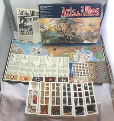 1984 Axis and Allies Game by Milton Bradley Complete in Great Cond FREE SHIPPING