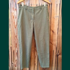 Eileen Fisher Twill Tapered Pants Cropped Organic Cotton Hemp Women's Size 6