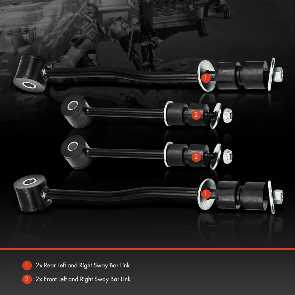 Barra estabilizadora delantera y trasera 4 piezas para chasis de autocaravana Ford F-53 1994 1995-1997 Foto 3 de 4