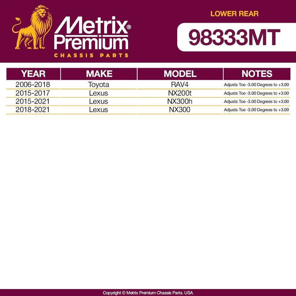 Brazo de control inferior trasero y rótula para Toyota RAV4 Lexus NX200t NX300h 2 piezas Foto 2 de 4